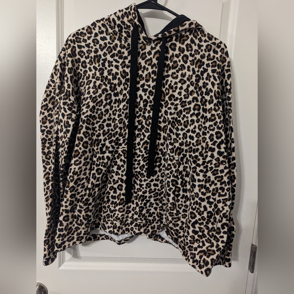 Cheetah print hoodie